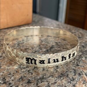 Sterling Silver Hawaiian Bangle Bracelet